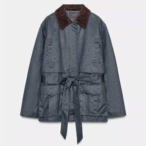 Zara Utility, Barn, Chore Jacket and Waist Tie, wax coated